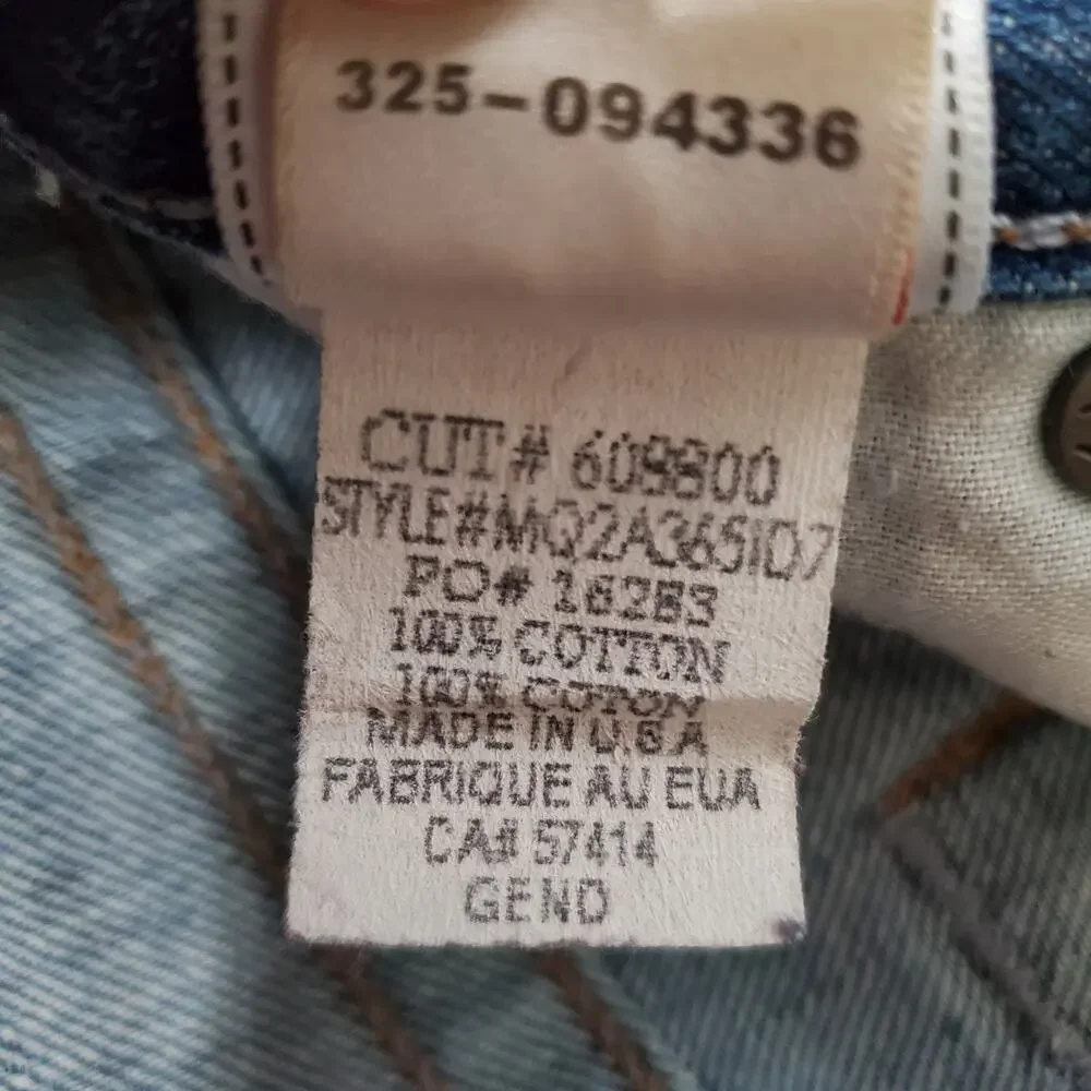 True Religion Y2K Geno Cut-Off Jean Shorts Jorts 36 Made in USA